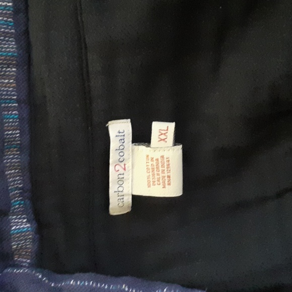 Carbon2Cobalt Blue Striped Shirt/lightweight jacket - Picture 6 of 7